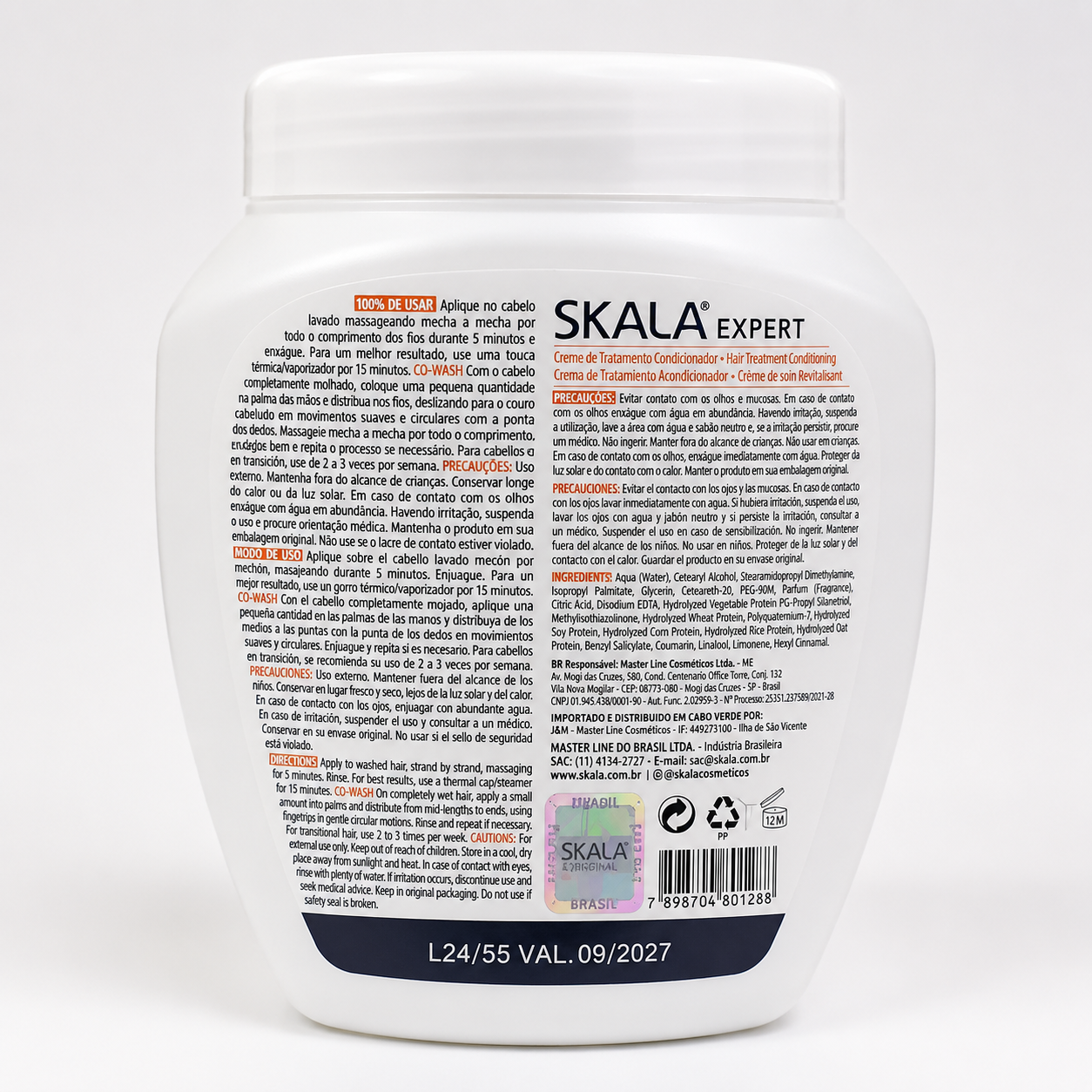 SKALA Expert Keratina Vegetal 1000 g – Masque Capillaire Vegan à la Kératine Végétale