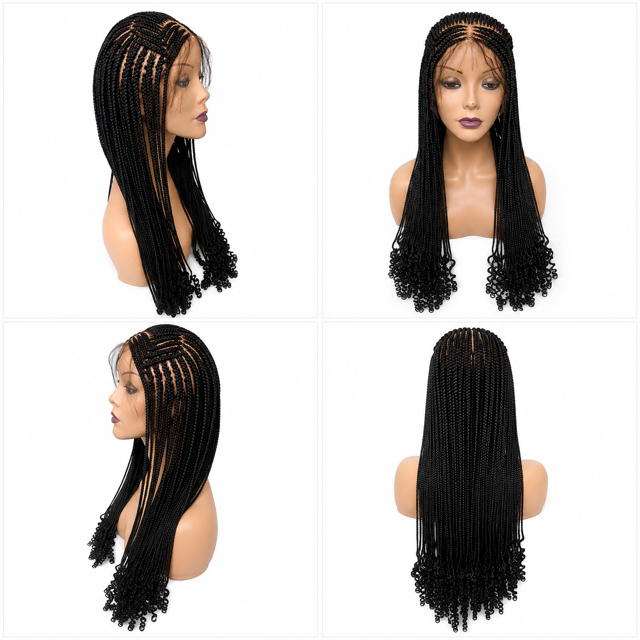 Perruque Tressée Africaine Lace Front Curly | Tata Hair Cosmetic