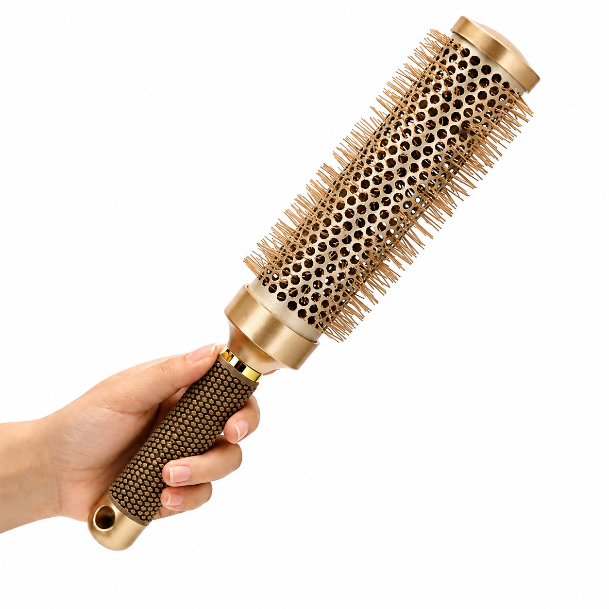 Luxury Professional Ceramic Round Hair Brush – Fast Blow Dry &amp; Volumizing