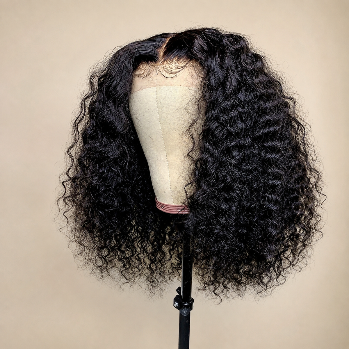 Perruque Bob Jerry Curly – Cheveux Humains, Densité 180 %