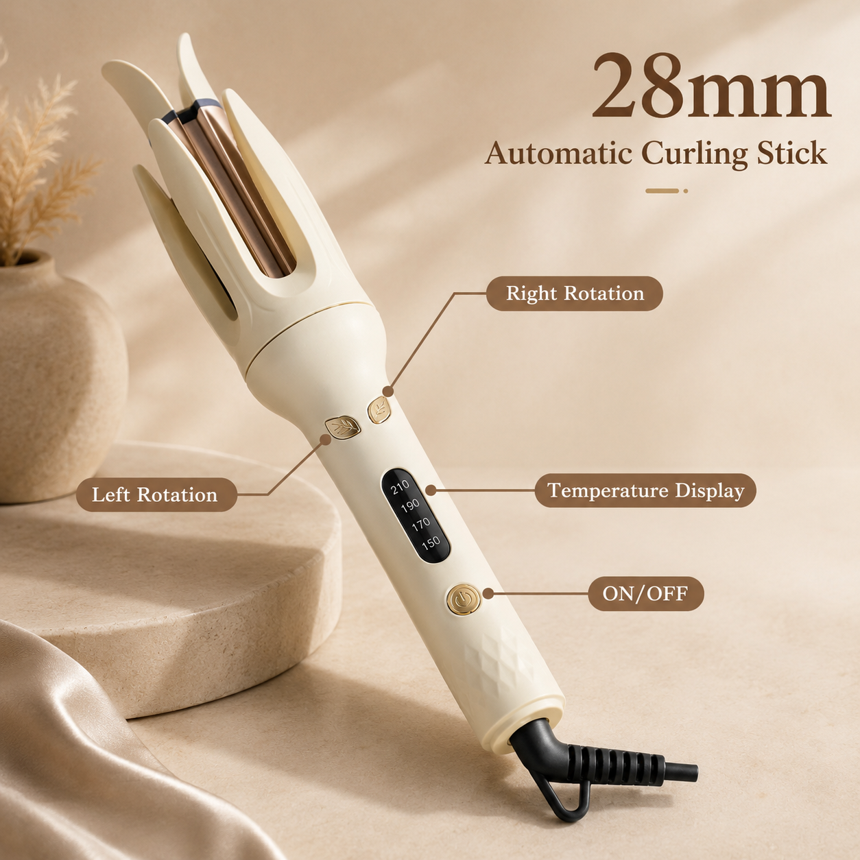 Luxury AutoCurl Pro™ | Automatic Ionic Ceramic Hair Curler 28mm