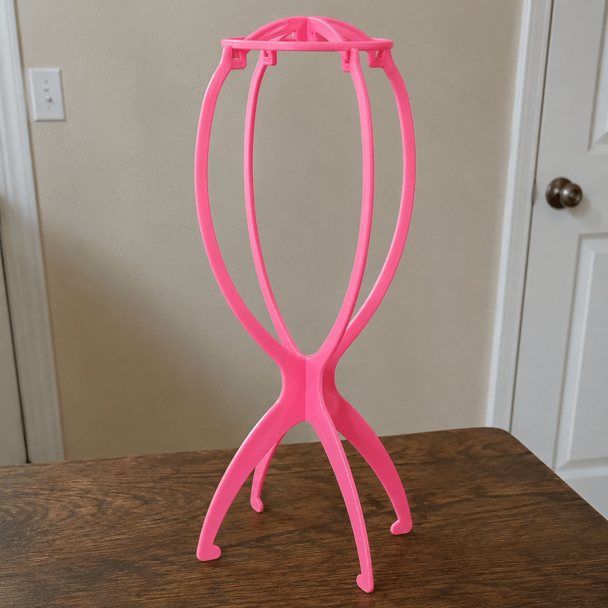 Foldable Wig Stand – Portable Wig Holder | Tata Hair Cosmetic