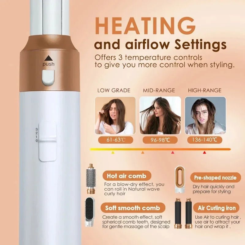 Luxury AirStyler Pro™ | 5-in-1 Professional Hair Styling System | Tata Hair Cosmetic