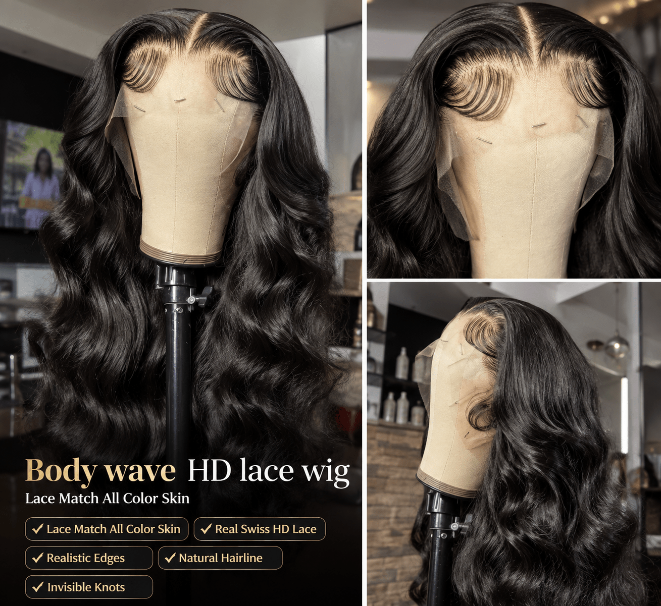 Luxury Brazilian Body Wave HD Lace Front Wig – 100% Human Hair | Tata Hair Cosmetic