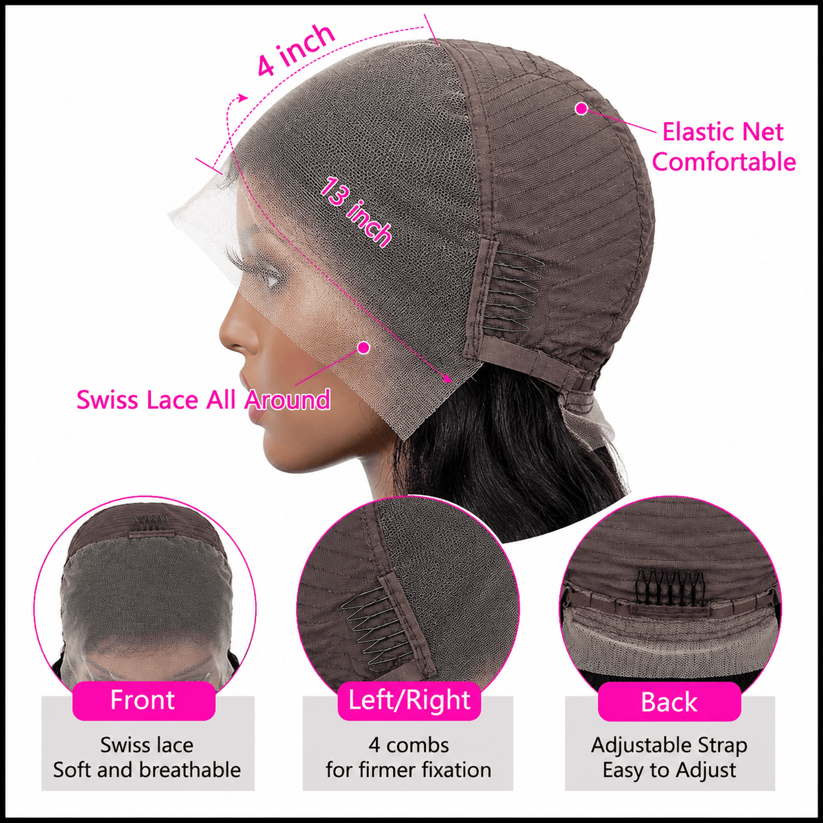 Luxury Brazilian Body Wave HD Lace Front Wig & 13x6 – 100% Human Hair | Tata Hair Cosmetic