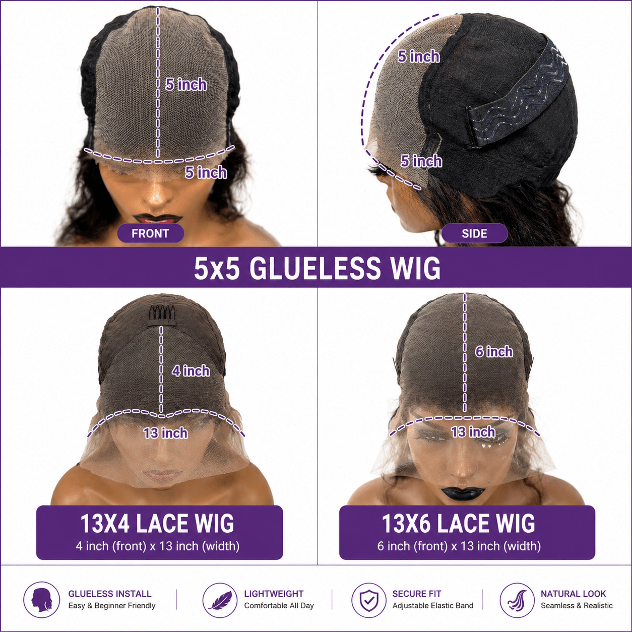 Luxury Brazilian Straight Glueless HD Lace Front Wig – 100% Human Hair | Tata Hair Cosmetic