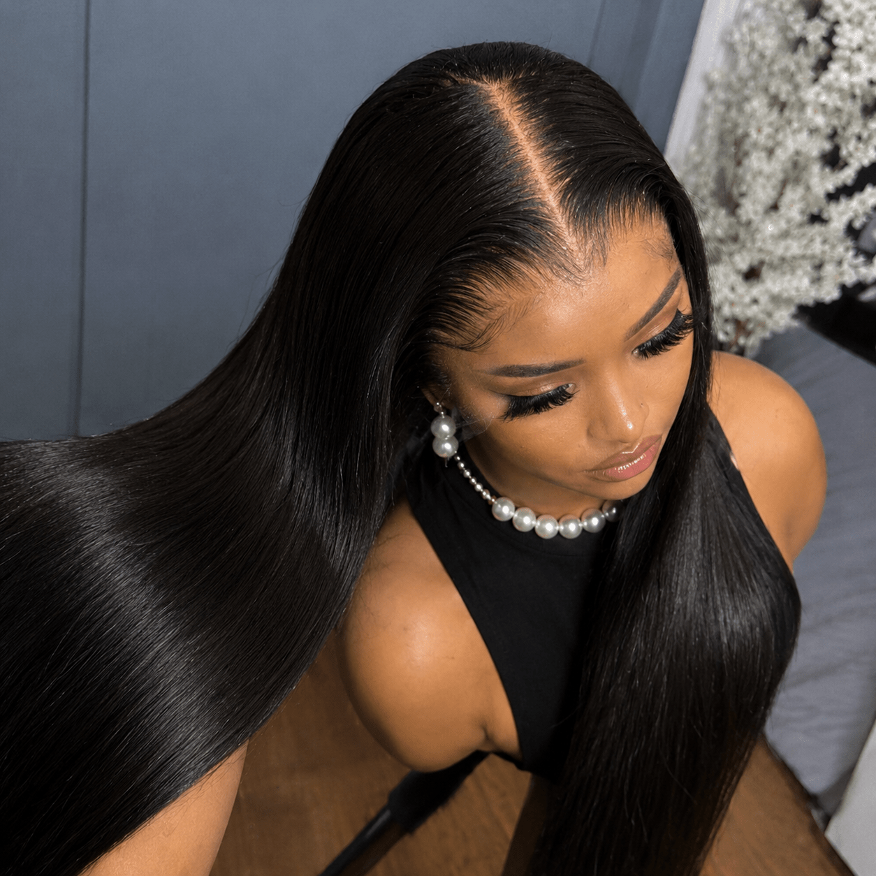 Luxury Brazilian Straight HD Lace Front Wig – 100% Human Hair | Tata Hair Cosmetic