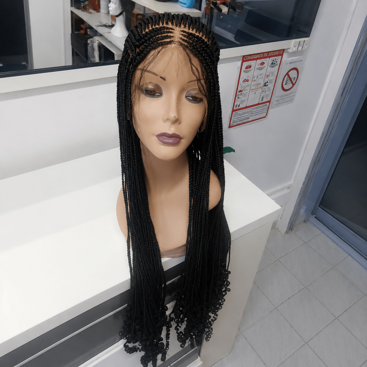 Perruque Tressée Africaine Lace Front Curly | Tata Hair Cosmetic | Tata Hair Cosmetic