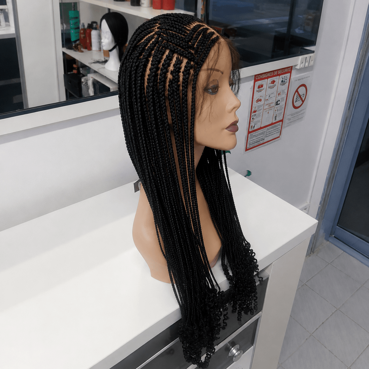 Perruque Tressée Africaine Lace Front Curly | Tata Hair Cosmetic | Tata Hair Cosmetic