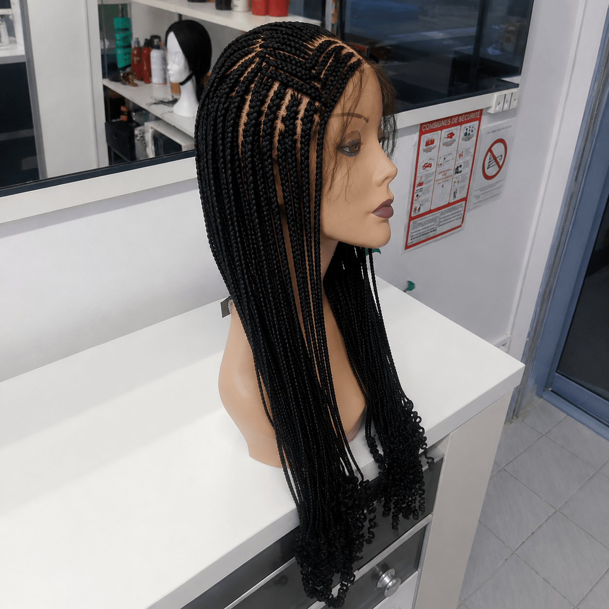 Perruque Tressée Africaine Lace Front Curly | Tata Hair Cosmetic | Tata Hair Cosmetic