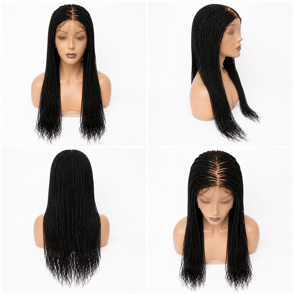 Perruque Tressée Africaine Lace Front Premium – Tresses Longues | Tata Hair Cosmetic
