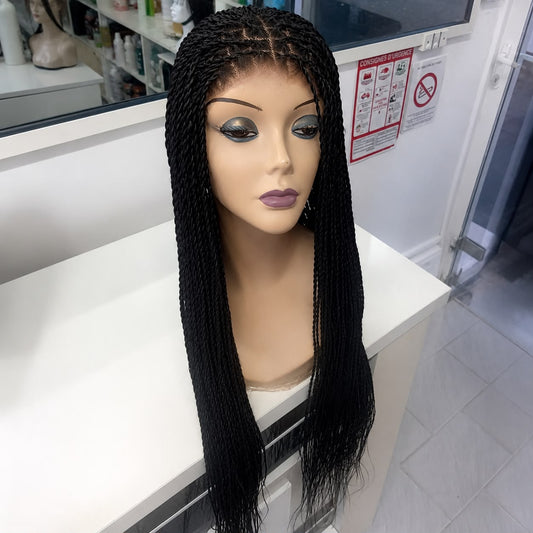 Perruque Tressée Africaine Lace Front – Tresses Longues Premium | Tata Hair Cosmetic